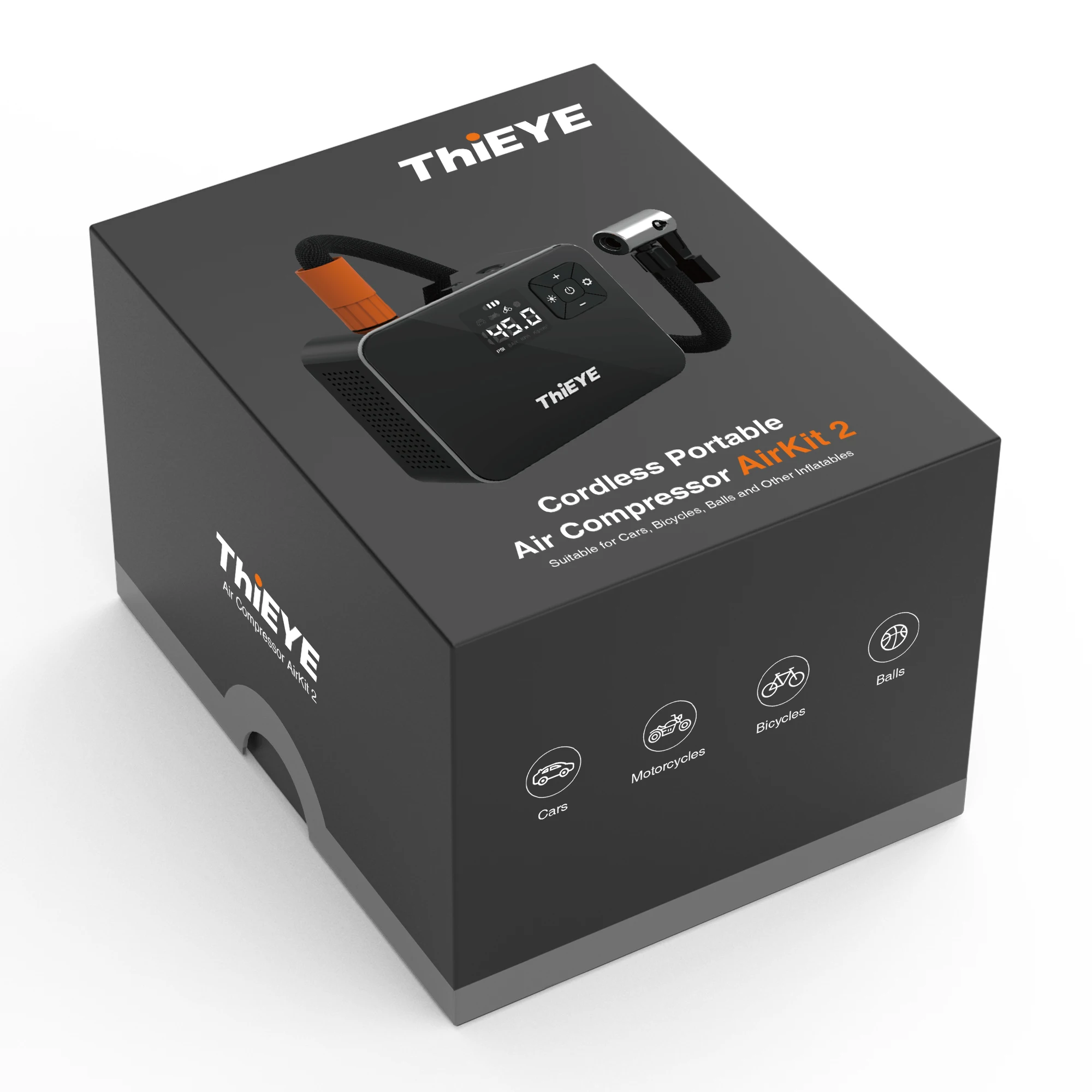 Воздушный компрессор THiEYE, беспроводной электрический насос с металлическим корпусом