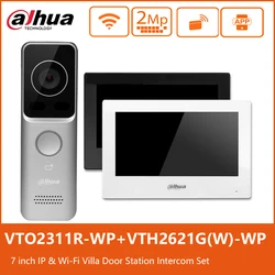Dahua VTO2311R-WP VTH2621G-WP VTH2621GW-WP Multi-language Wi-Fi PoE 7inch TFT Touch IP Indoor Monitor Doorbell Video Intercom