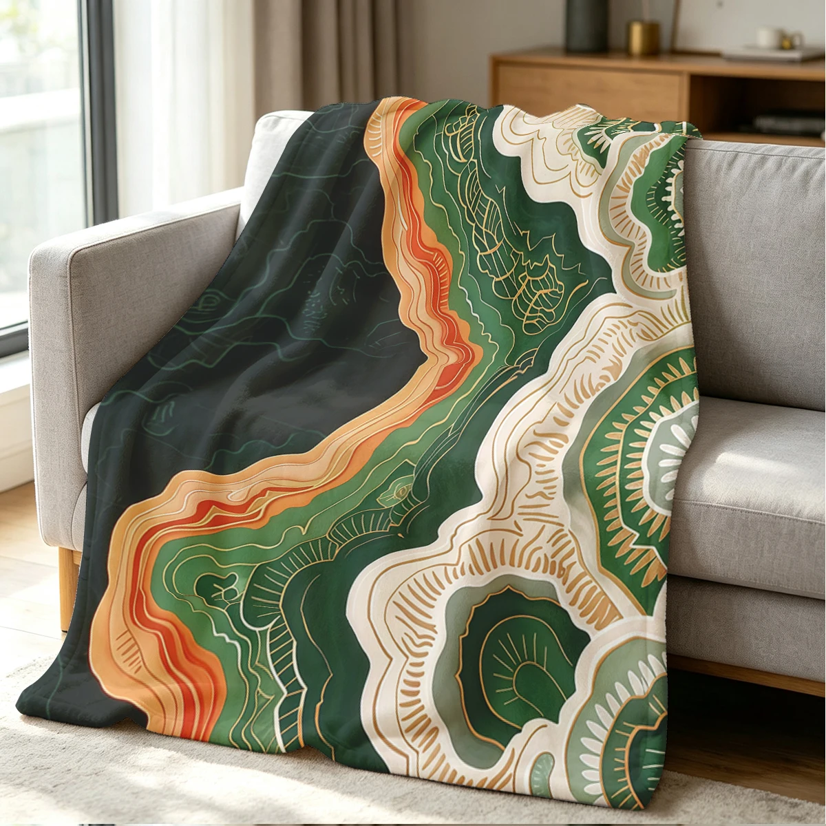 Gilded Bloom Blanket Soft Cozy Throw for Sofa Bed Festive Holiday Decor Gift for Kids and Adults,Lightweight and Warm