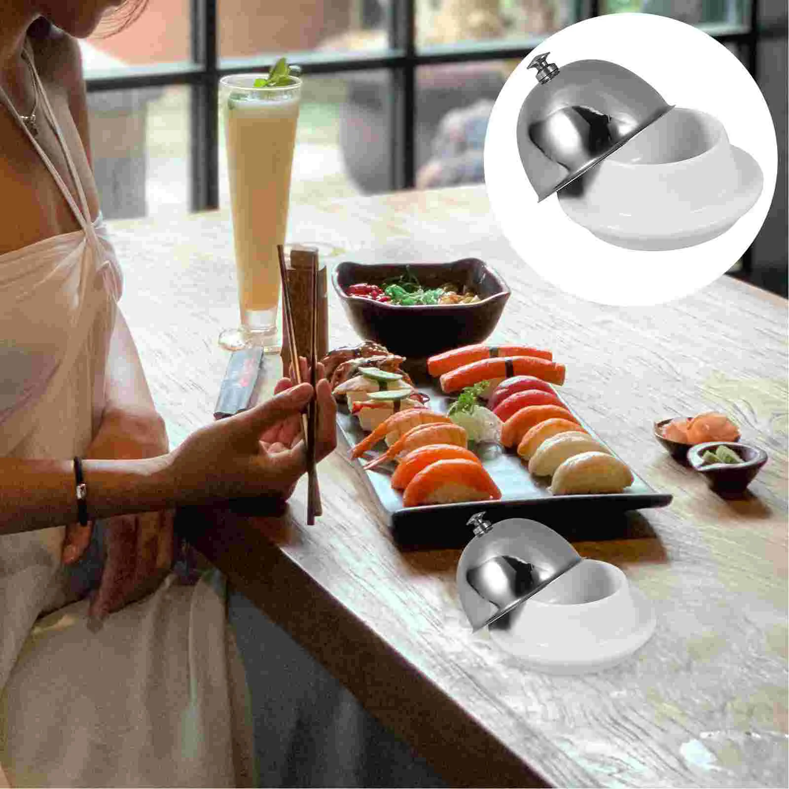 Paddles Dish Oven Tray Ceramic Butter Dishs Sea ​​cucumber Food Containers with Lids