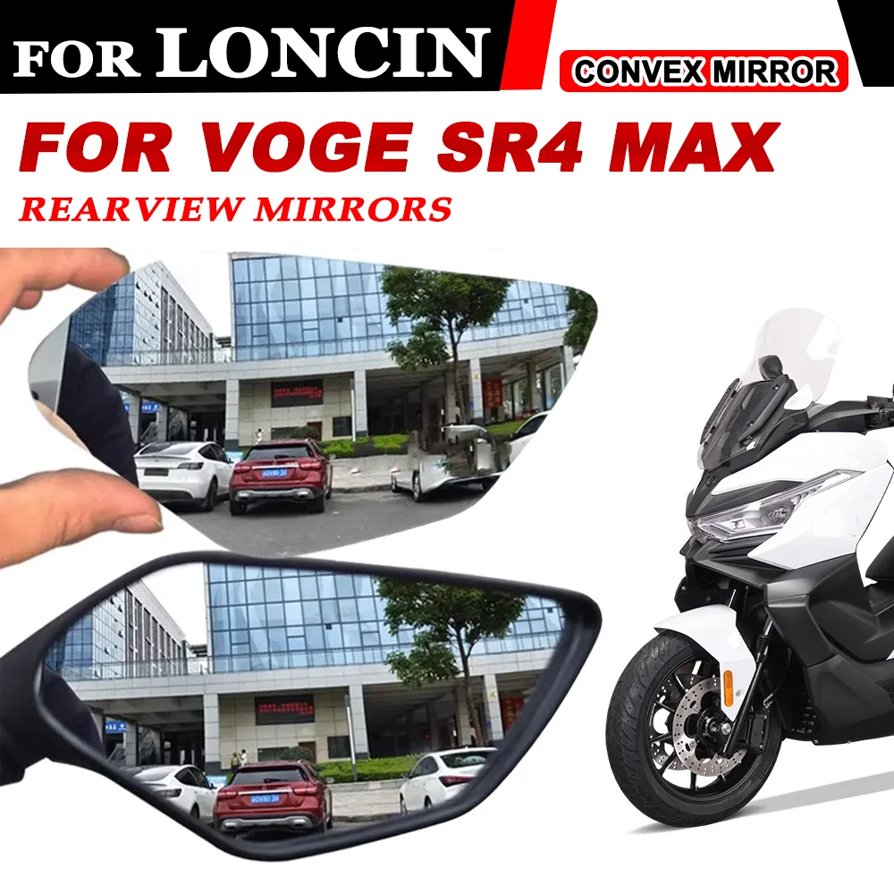 Convex Mirror Increase Rearview Mirrors Side Rear Mirror View Vision Lens For VOGE SR4MAX SR4 MAX SRMAX SR MAX 350 Accessories