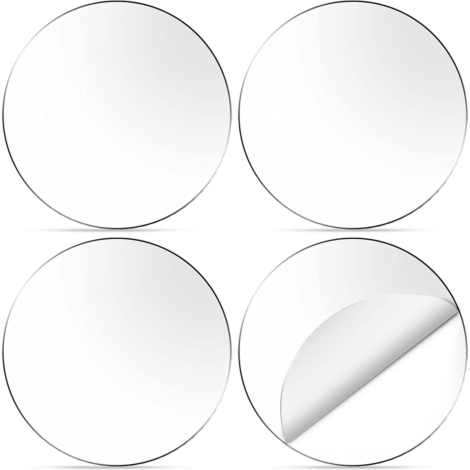 

12/10/8/7/6/5/4/3" 1/2mm Clear Acrylic Circle Blank Sheet 15/30/50PCS Round Acrylic Discs for Art Project Painting Kid DIY Craft