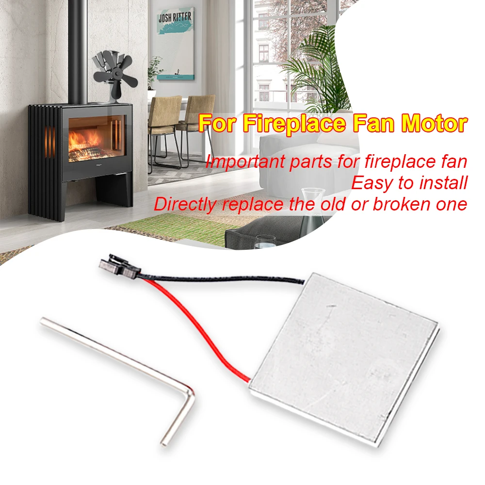 1Pcs 40*40mm Fireplace Fan Generator Sheet Electric Power Generator Fireplace Fan Motor Stove Oven Thermoelectric Generator