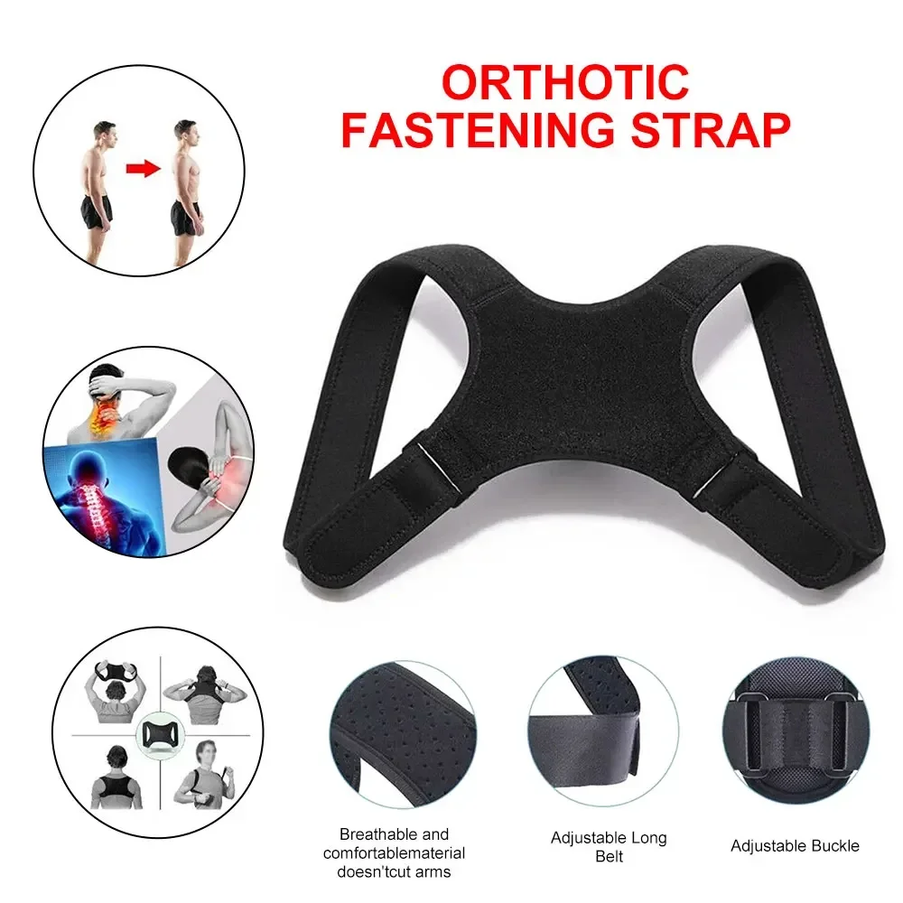 Posture Corrector Adjustable Back Fracture Support MenWomen Back Clavicle Spine Shoulder Correction Brace Belt Strap Comfortable