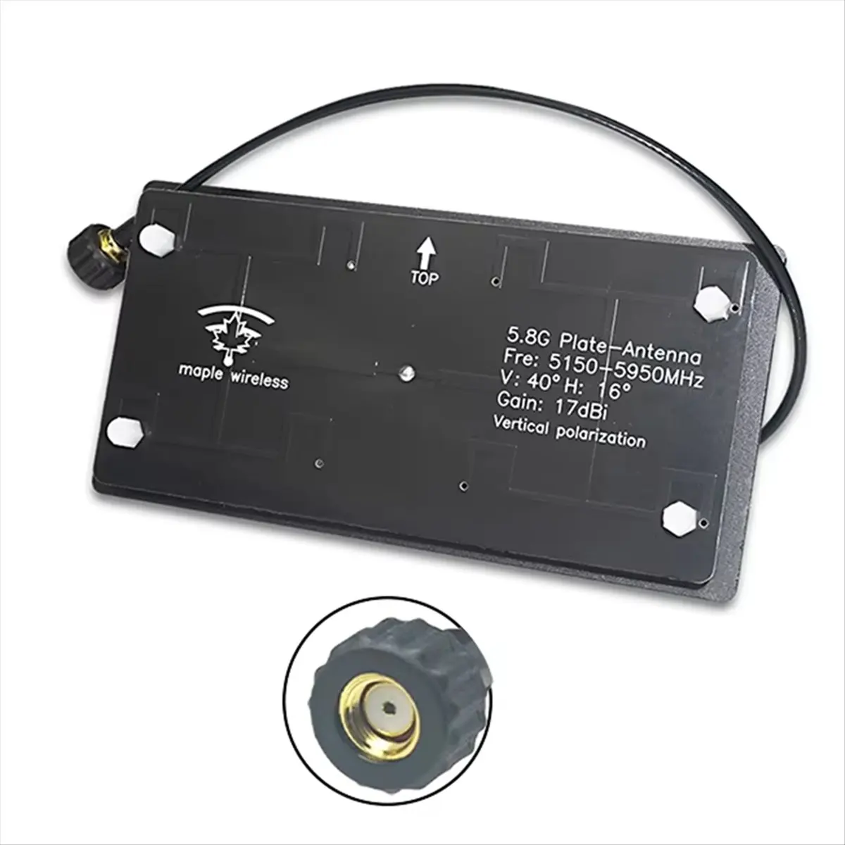 best-choice-17dbi-maple-58ghz-plate-fpv-antenna-for-hm30-digital-mapping-antenna-aat-hd-tracking-frequency-board-inner-hole