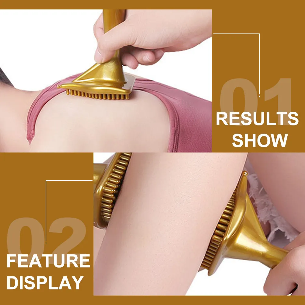 

Набор из 2 массажных расчесок для спины: креативный массажный инструмент из ПВХ для женщин, портативная щетка для снятия боли, эргономичная ручка для комфортного использования