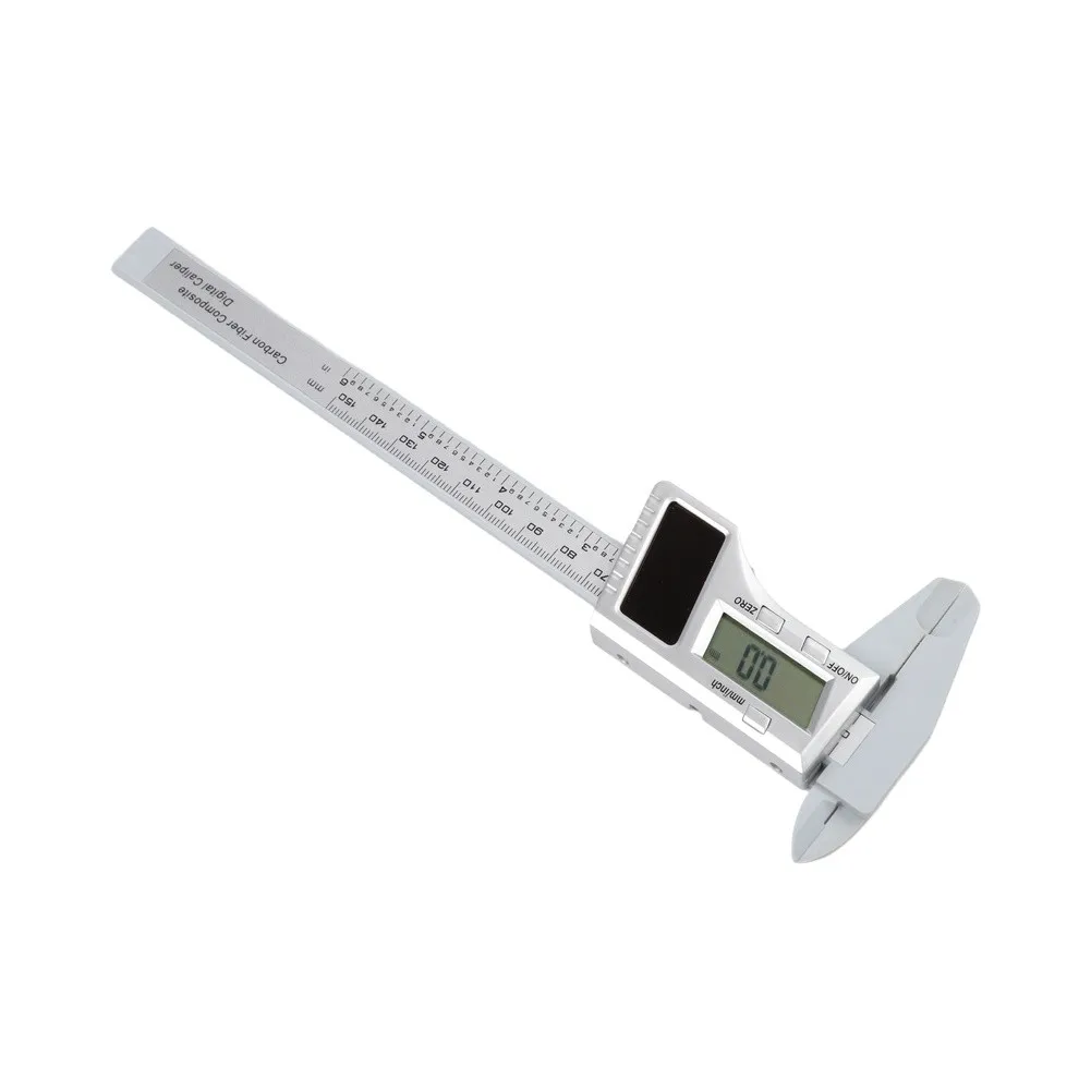 Plastic for digital solar powered caliper with large LCD screen magnetic stripe film scale and multiple measurement functions