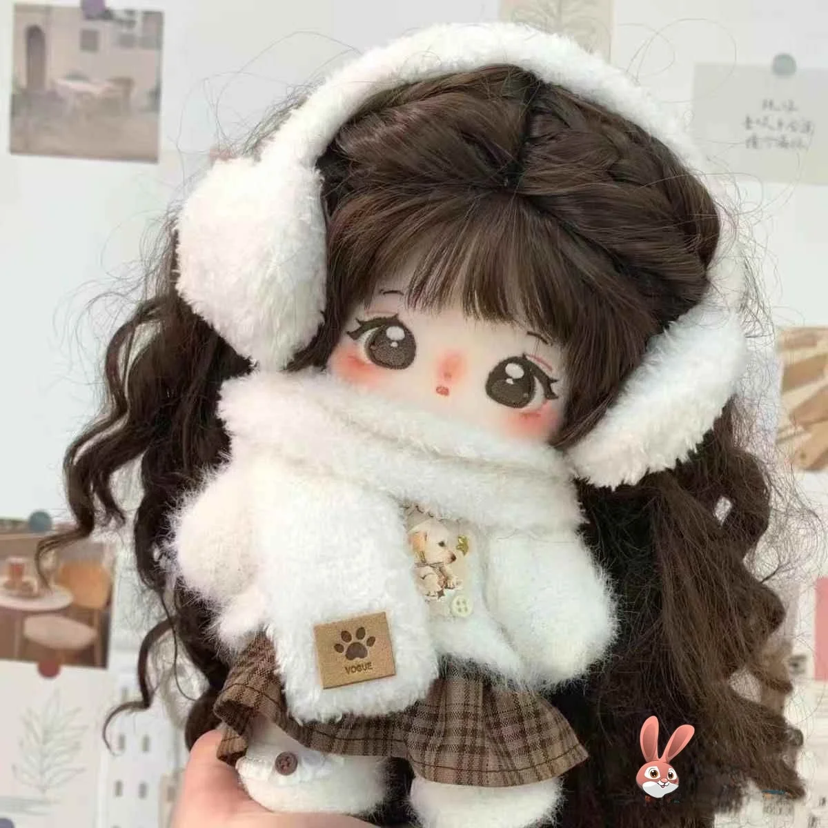 

Кукла с длинными волосами из хлопка, 20 см, со сменной одеждой, подарок для лучшей подруги на день рождения, модная мягкая игрушка