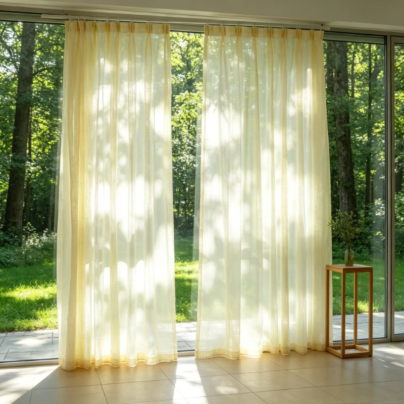 Rideaux en tulle de lin croisé - Home Office Buy avis et prix