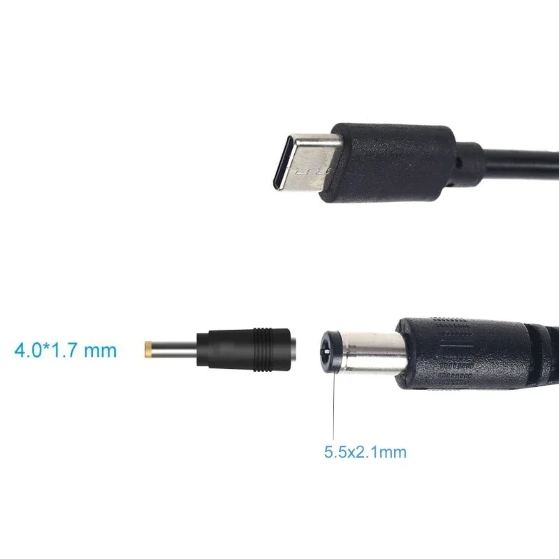 USB C Type C PD to 5V 9V 12V 15V 20V 5.5x2.1mm 4.0x1.7mm Power Supply Cable for Wireless Router Laptop LED Speaker CCTV Camera