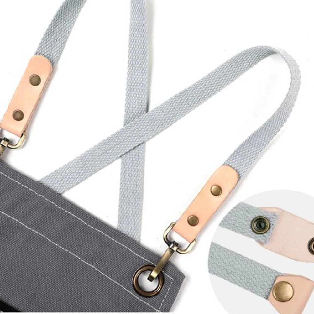 

Sturdy Canvas Apron For Cooking Baking Gardening Adjustable Waist Straps Large Pocket Kitchen Restaurant Hotel Bar Use