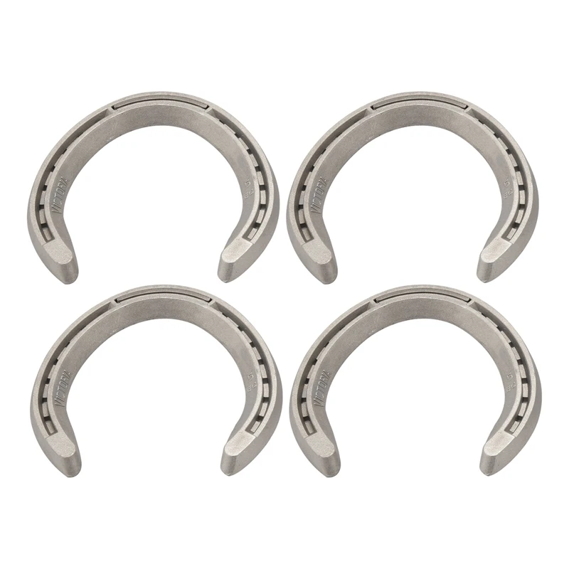 4Pcs Horse Equipment Aluminum Alloy Horseshoes 2 Front + 2 Rear Farrier Tools For Tournament Play