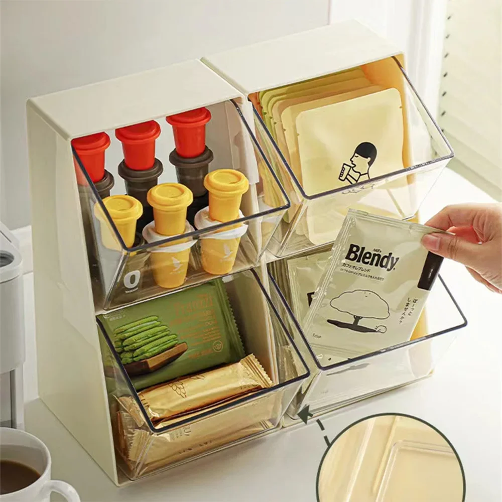 Coffee Pod Storage Basket K Cup Holder Countertop Organizer for Creamer Keuring Espresso Capsule Plastic Tea Sugar Bag Organizer