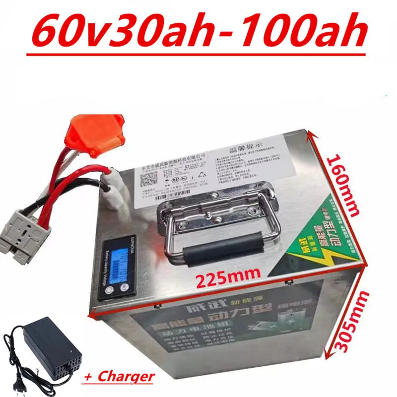 

20S 60v30ah-100ah 1000-5000w Electric vehicle electric tricycle scooter battery + 10A charger