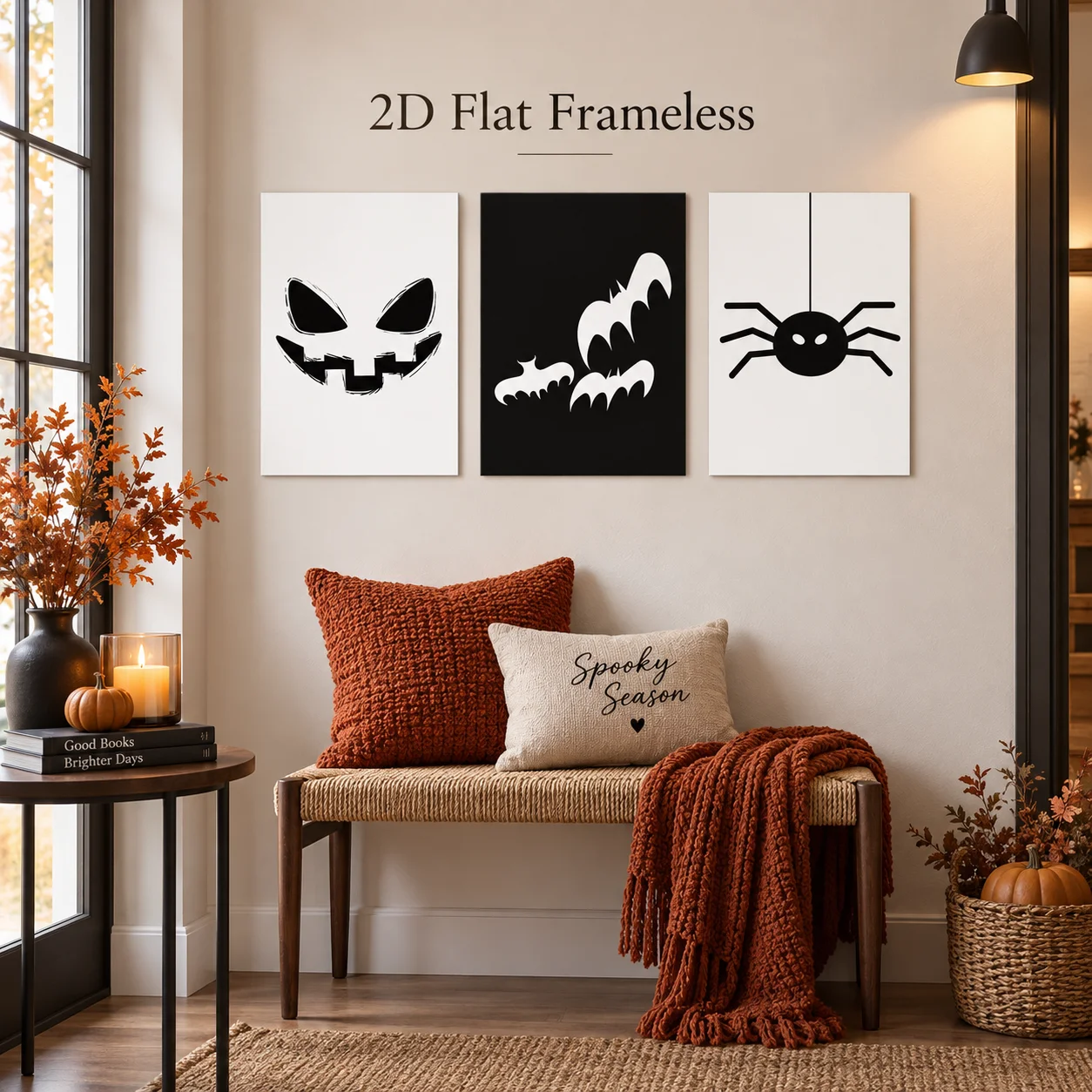 3 abstract framed artworks for home decoration, black and white style art printing, minimalist art 2D flat printing frameless pa