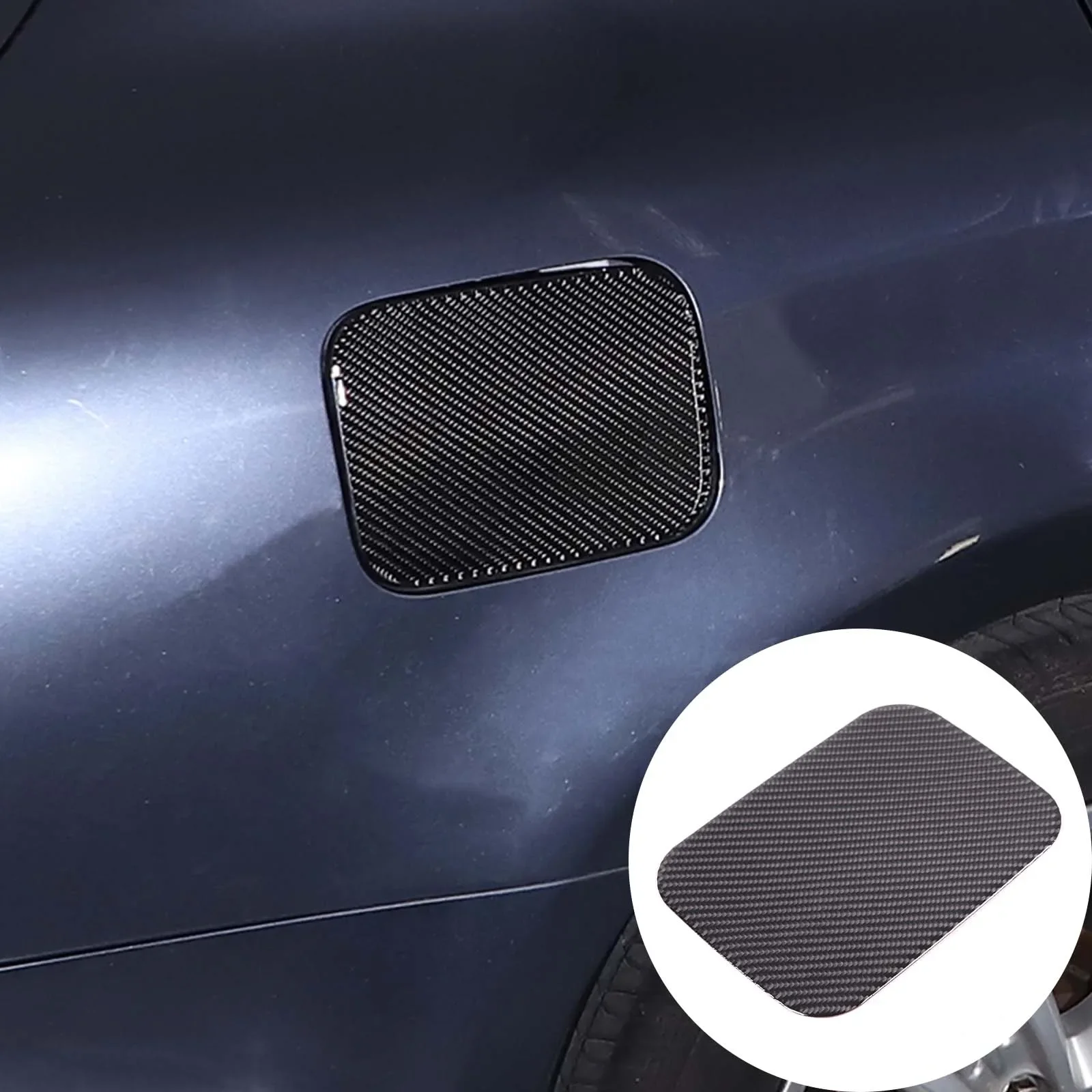 

For 2007-2013 Infiniti G25 G35 G37 Soft Carbon Fiber Car Fuel Cap Panel Sticker Decoration Car Accessories