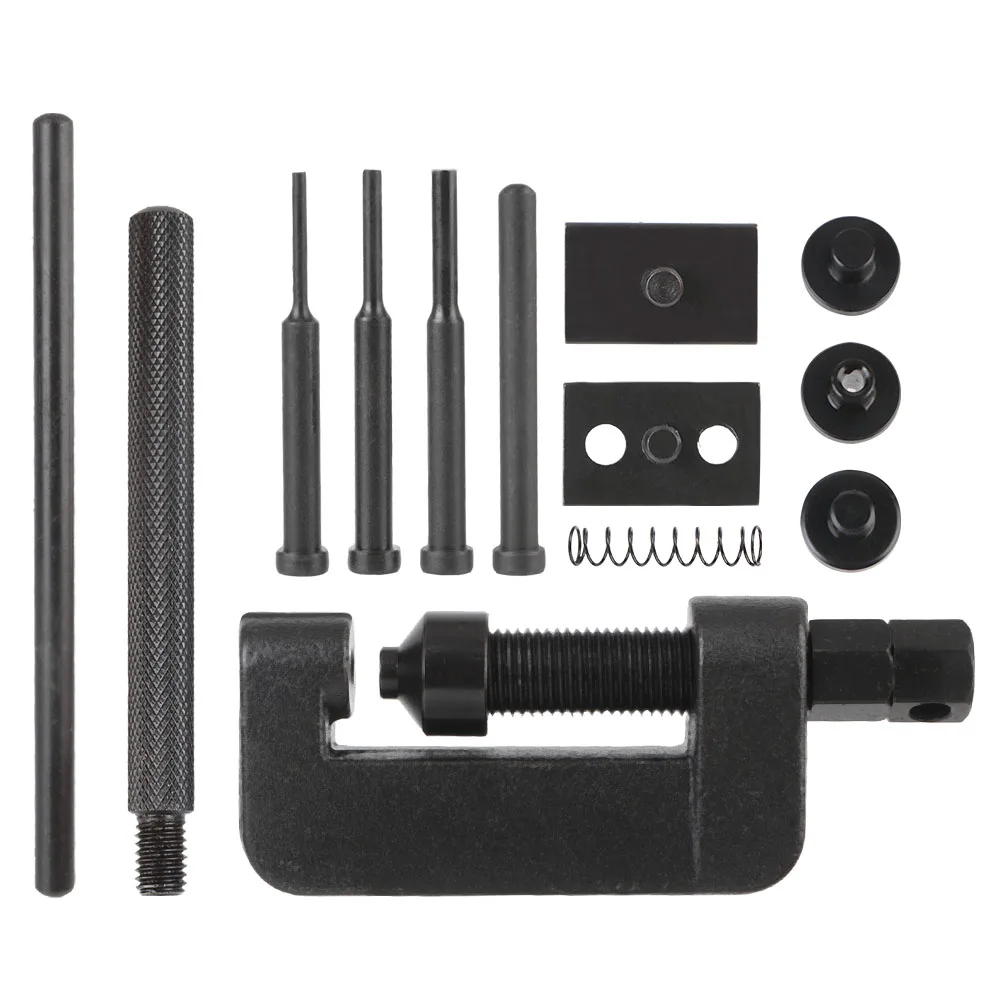 Nieten Reparatur Tool Kit Splitter Link Riveter Set Heavy Duty 13Pcs Motorrad Fahrrad Mit Red Case Cam Drive Chain Breaker