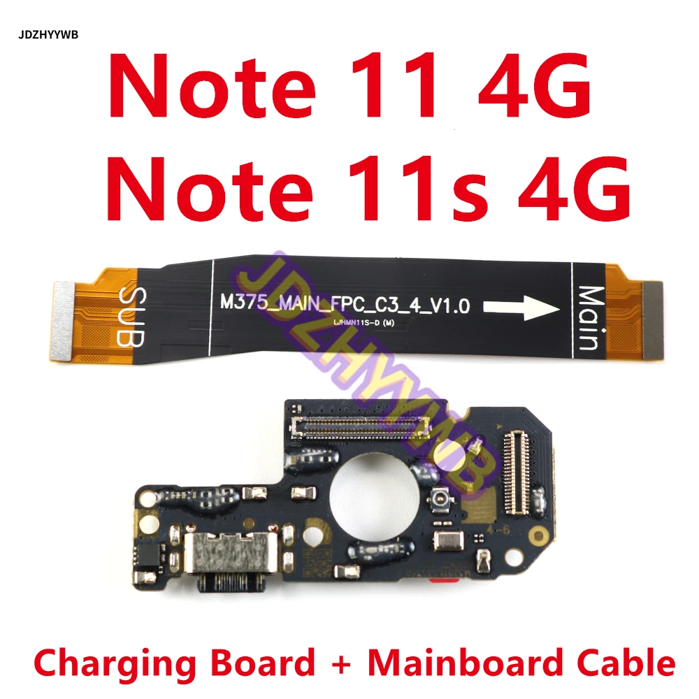 Płytka ładowania USB + Port Dock + Złącze + Płyta Główna + Taśma Flex do Xiaomi Redmi Note 11 11s 4G - Zamiennik 33W — zdjęcie produktu 6