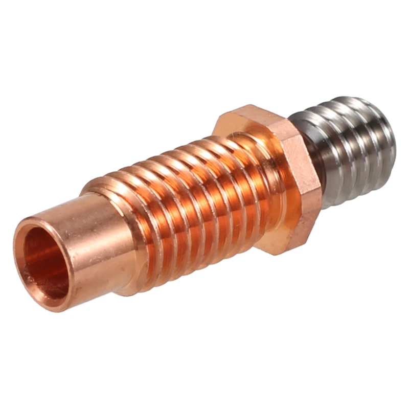 All-Metal Bi-Metal V6-Tcrazy Heatbreak Titanium & Copper 3D Printer Nozzle Bimetal Throat For 1.75Mm V6 Hotend Heater