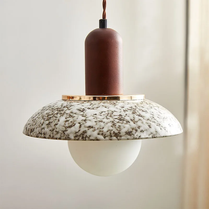 French Medieval Small Chandelier For Dinning Room Home Decor Southeast Asian Creative Retro Ceramic Pendnat Lamp  E27 Led Bulb