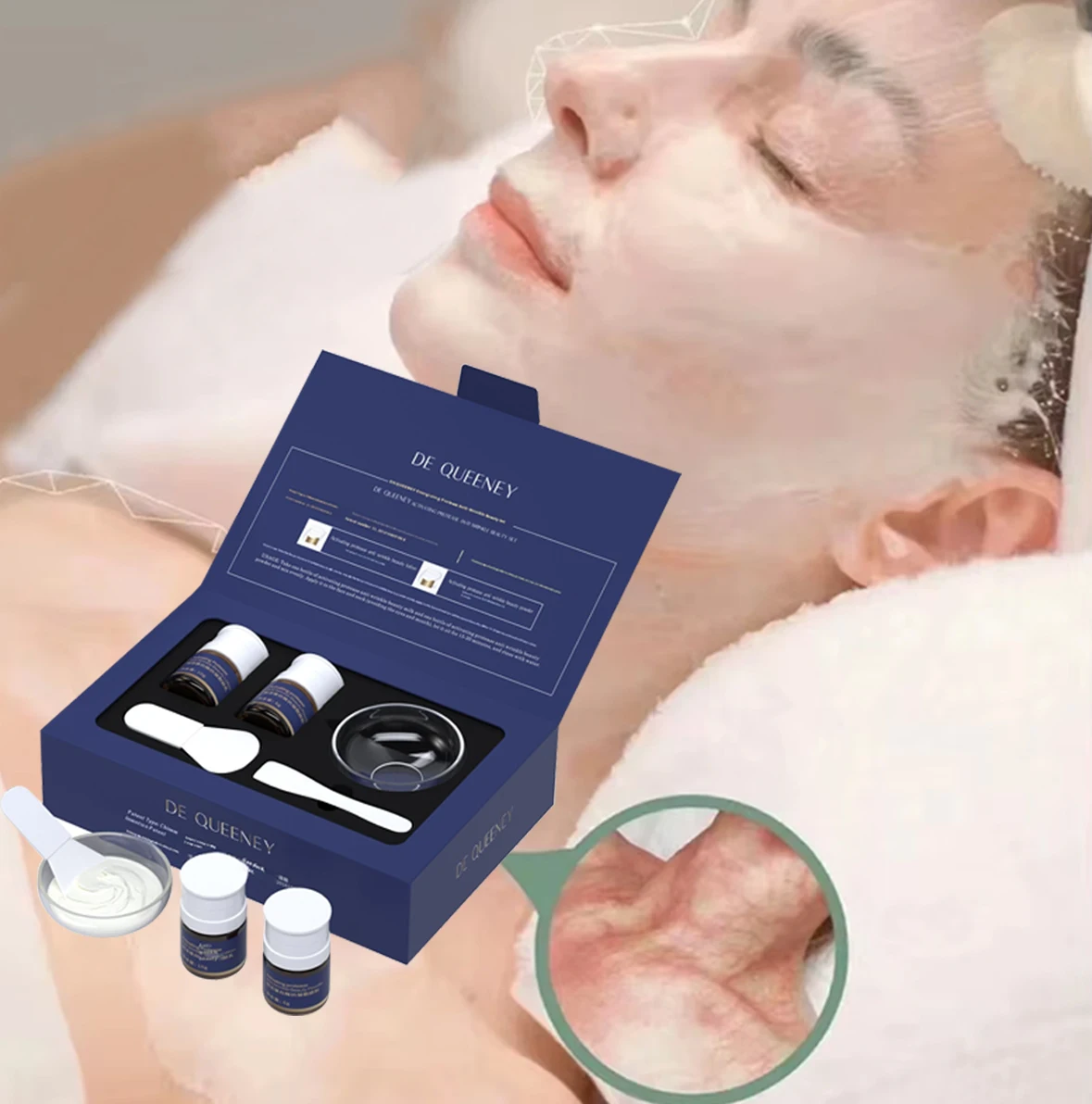 Private Logo Enzyme Peeling Therapy Face Lifting Firming Peptide Facial Mask Wrinkle Removal Enzyme Lifting Peptide Mask