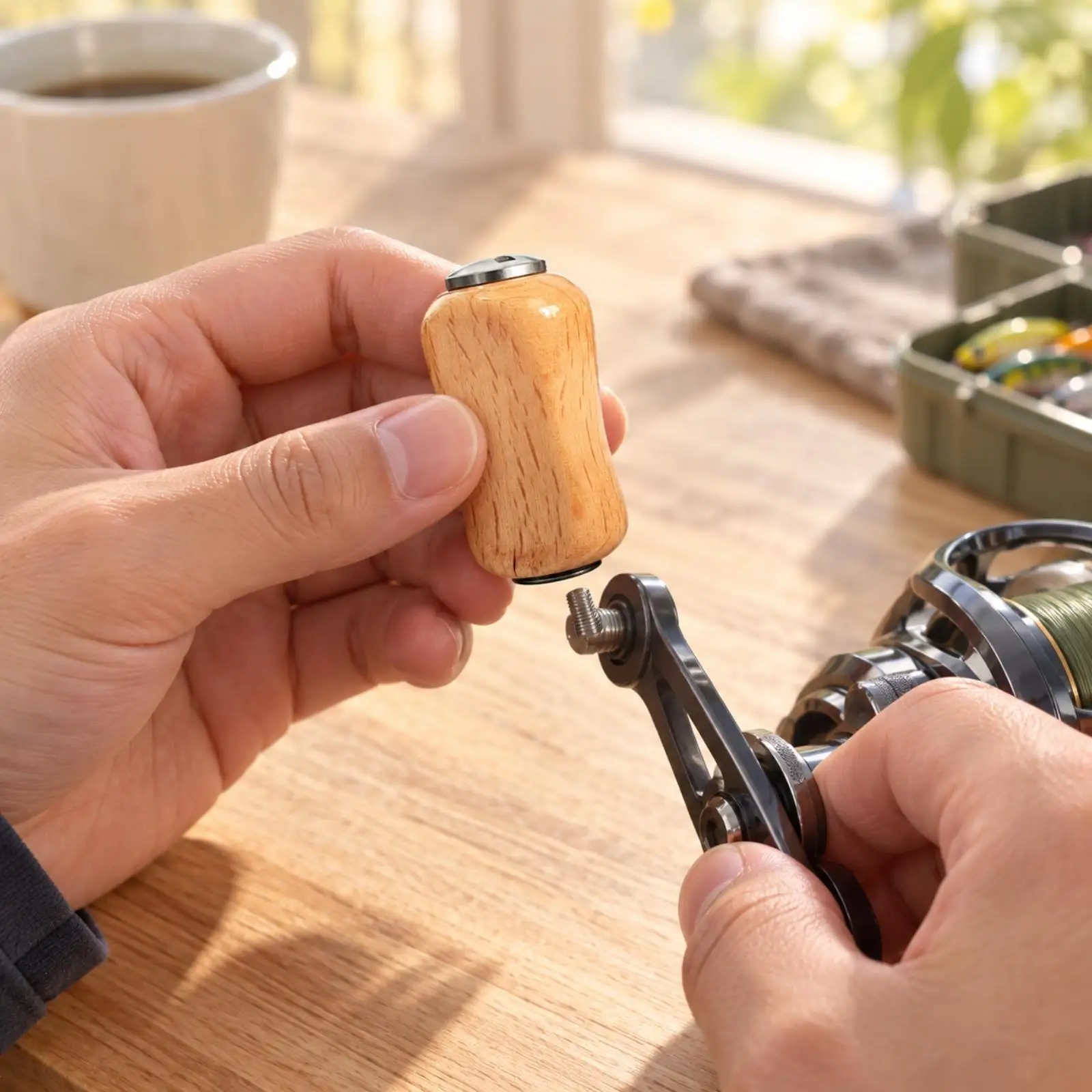 Lightweight Rosewood Reel Knob Handles for Baitcasting and Spinning Reels Custom Tackle Upgrade