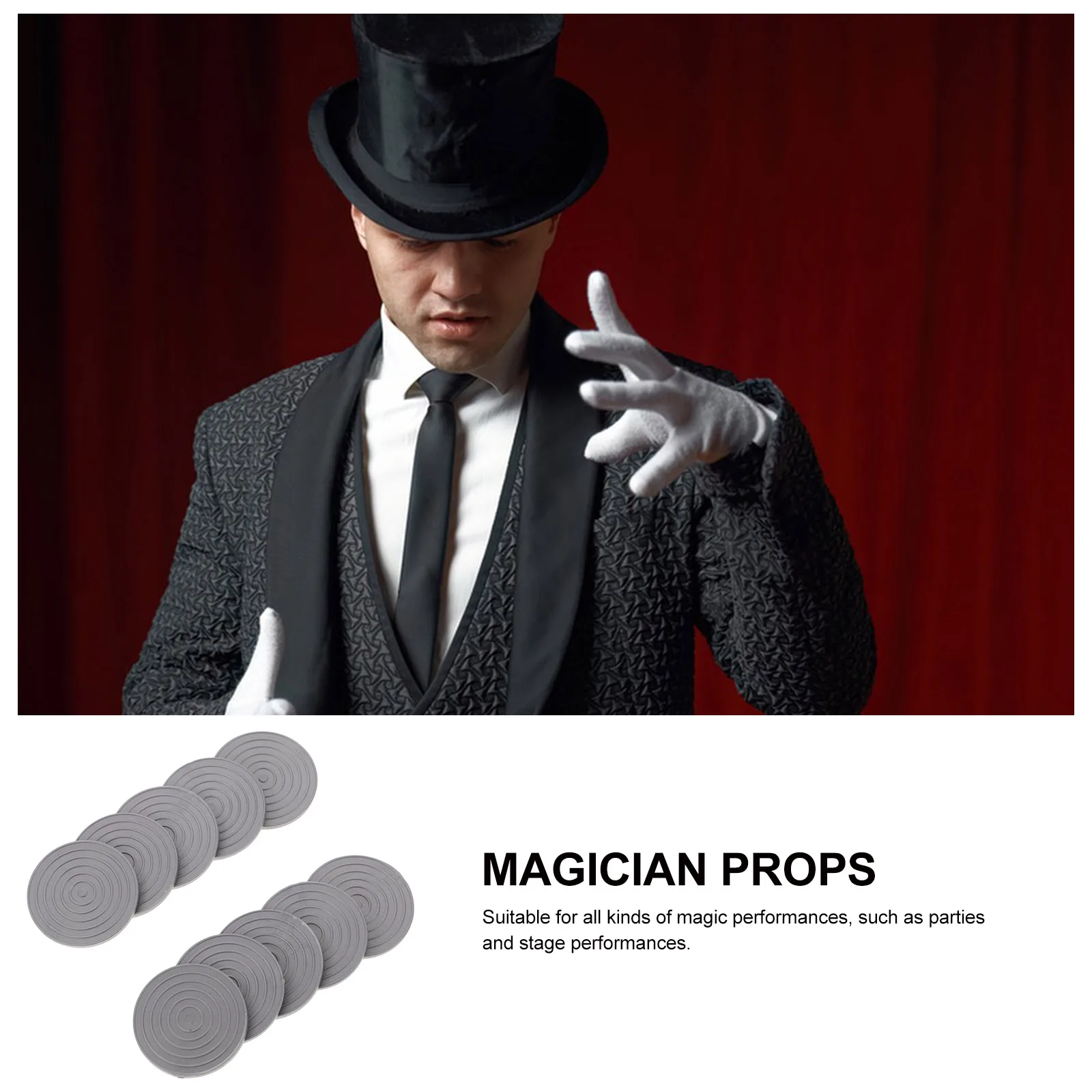 

Props Fake Coins Plastic Special Magician Accessories Toys Play for Trick