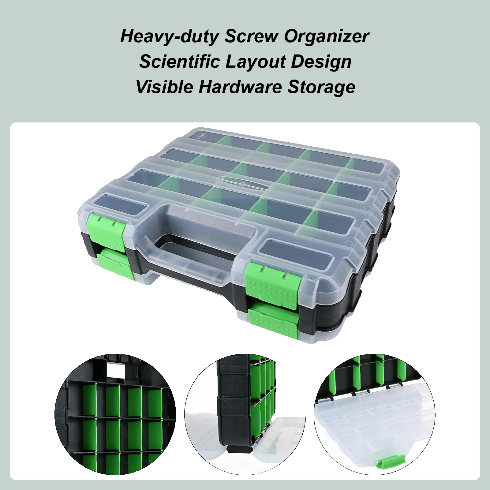 34 مقصورة المسمار المنظم مربع المسمار الحرفية مجوهرات المنظم صندوق أجزاء معدنية الأجهزة أداة مفك أداة إصلاح صندوق