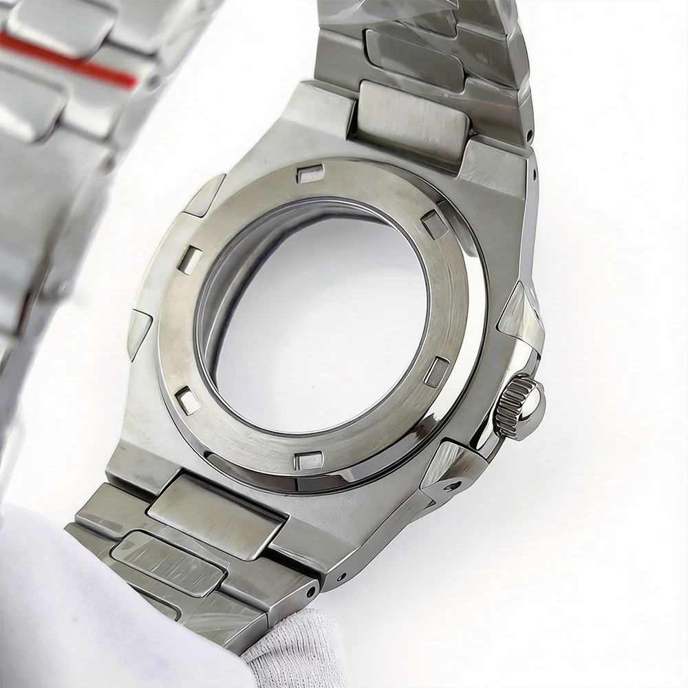 41mm NH35 Watch Sapphire crystal Case Strap Fit For NH35 NH70 NH72 PP nautilus 904L stainless steel case Fit 30.5mm Dial