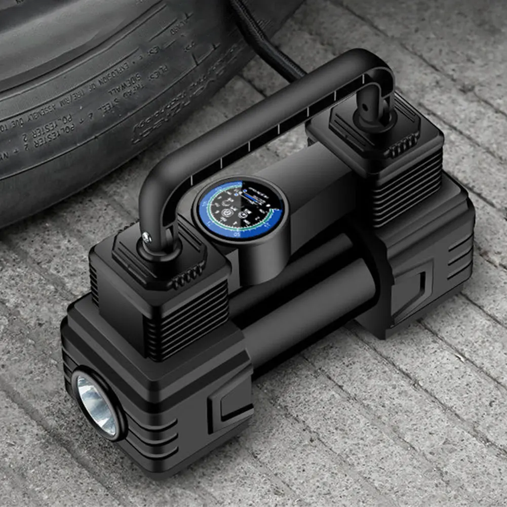 

Car Tire Pump Auto Air Compressor with LED Light 12V Electric Car Tire Inflator Vacuum Tire Pump Car Accessories