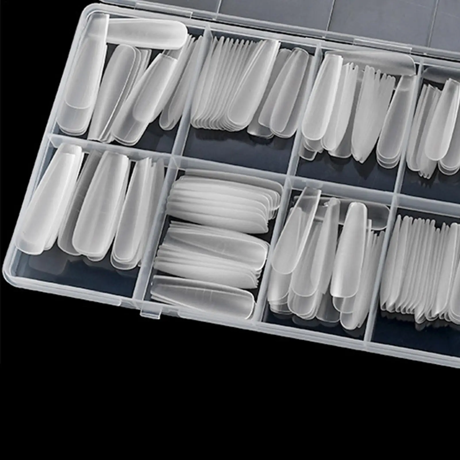 240개 연장 네일 폼 아크릴 네일 탑 폼 클리어 풀 커버 네일 연장 탑 폼 아크릴 네일 팁 매니큐어 도구