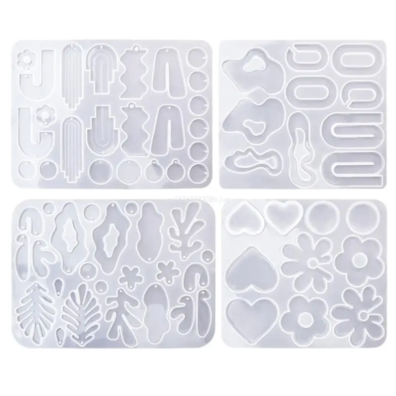 4Pcs Earrings Pendant Molds Pendant Decoration Multiple Styles Irregular Mold Dropship