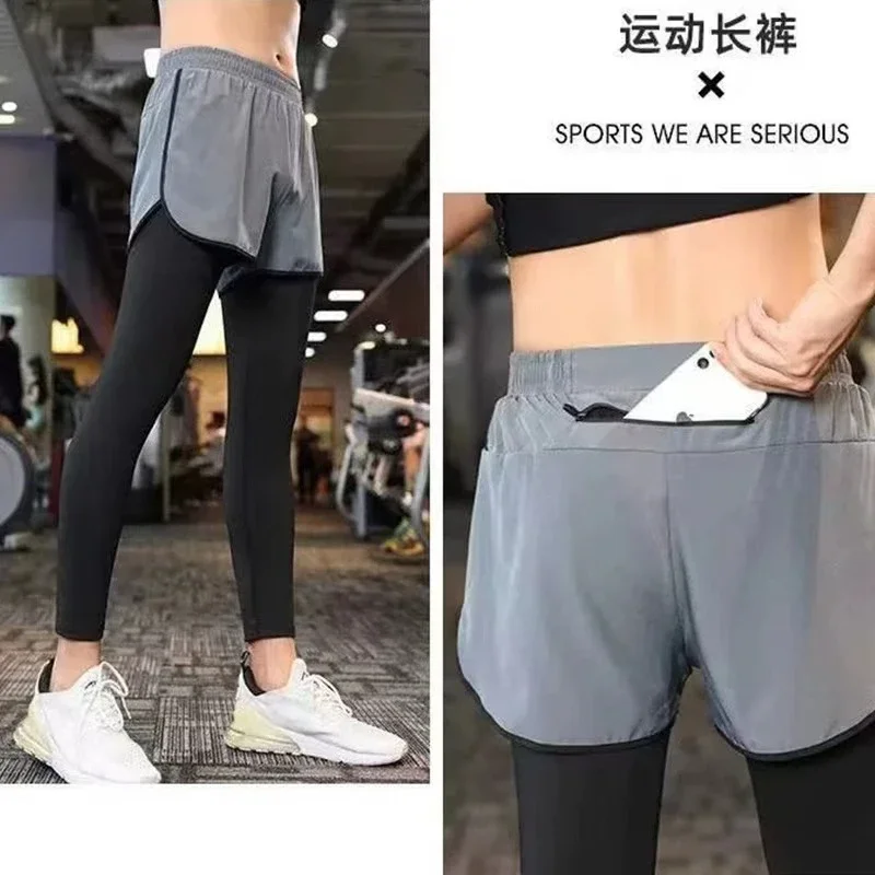 Elastic Shorts with Pockets Loose Fitting Quick Drying Summer Thin Running Fitness Leisure and Anti External Wear Basketball