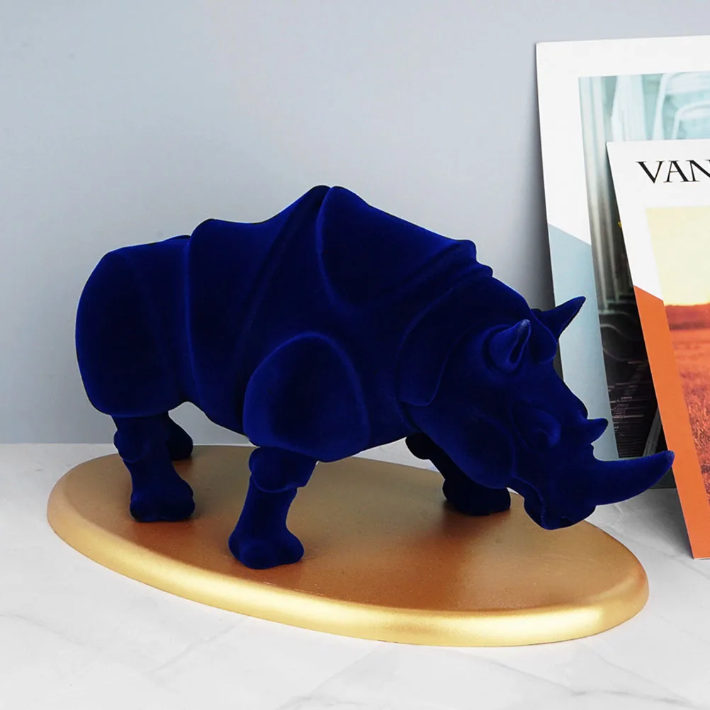 

Resin Rhino Figurines Lightweight Small Animal Models Desk Decorations Gifts Children Home Office Sculpture Crafts