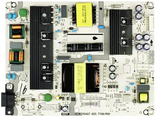 

RSAG7.820.7748/ROH RSAG7.820.8349 Power Supply Board for Hisense 50R6E 50R6040E 55R6000E 43R6E HZ55A65 HZ49A65 H43A6550 50'' TV