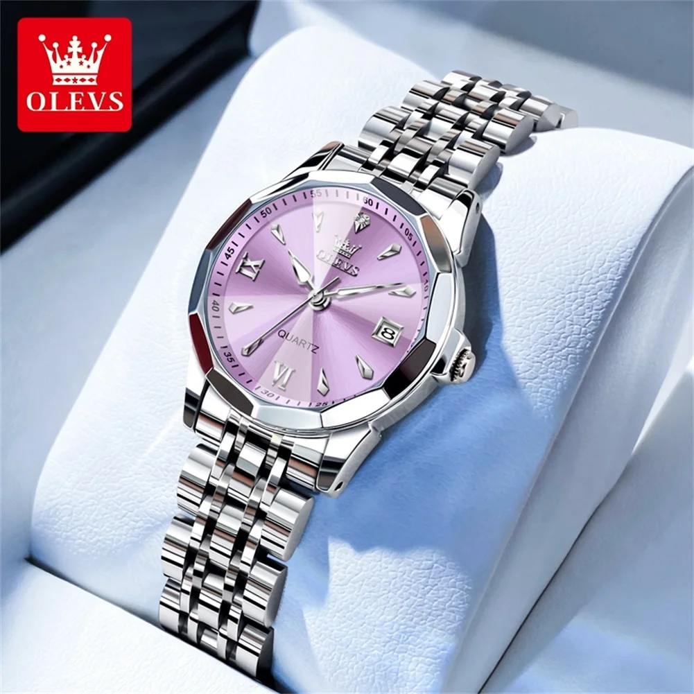 OLEVS 9998 Woman Watches  Original Elegant Quartz Wristwatch Waterproof Day-Date Watches For Woman Gifts Dress Reloj Mujer