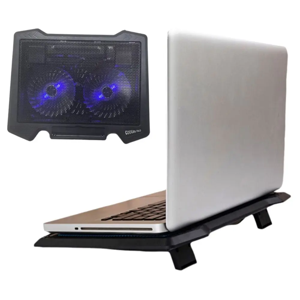 13 14 15.6 17 inch Laptop Cooling Pad LED Light USB Powered Laptop Stand Base Heat Dissipation Gaming Notebook Cooling Fan