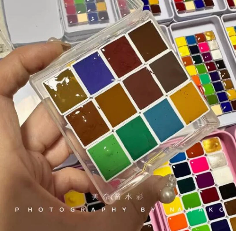 pintura em aquarela cor preservacao noturna branca art supplies split 15 cores 12 cores 1ml 2ml 01