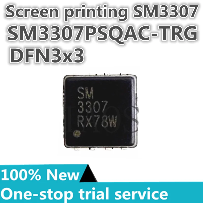 

5-100pcs %New SM3307PSQAC-TRG Silkscreen SM3307 SM3303PSQGC-TRG SM3303 DFN3x3 P channel MOS tube