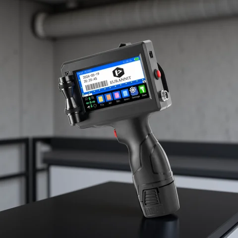 EURANNIT E15-1 25.4mm Portable Handheld Inkjet Printer Text QR Barcode Image Batch Number Logo Expire Date Label Coding Machine