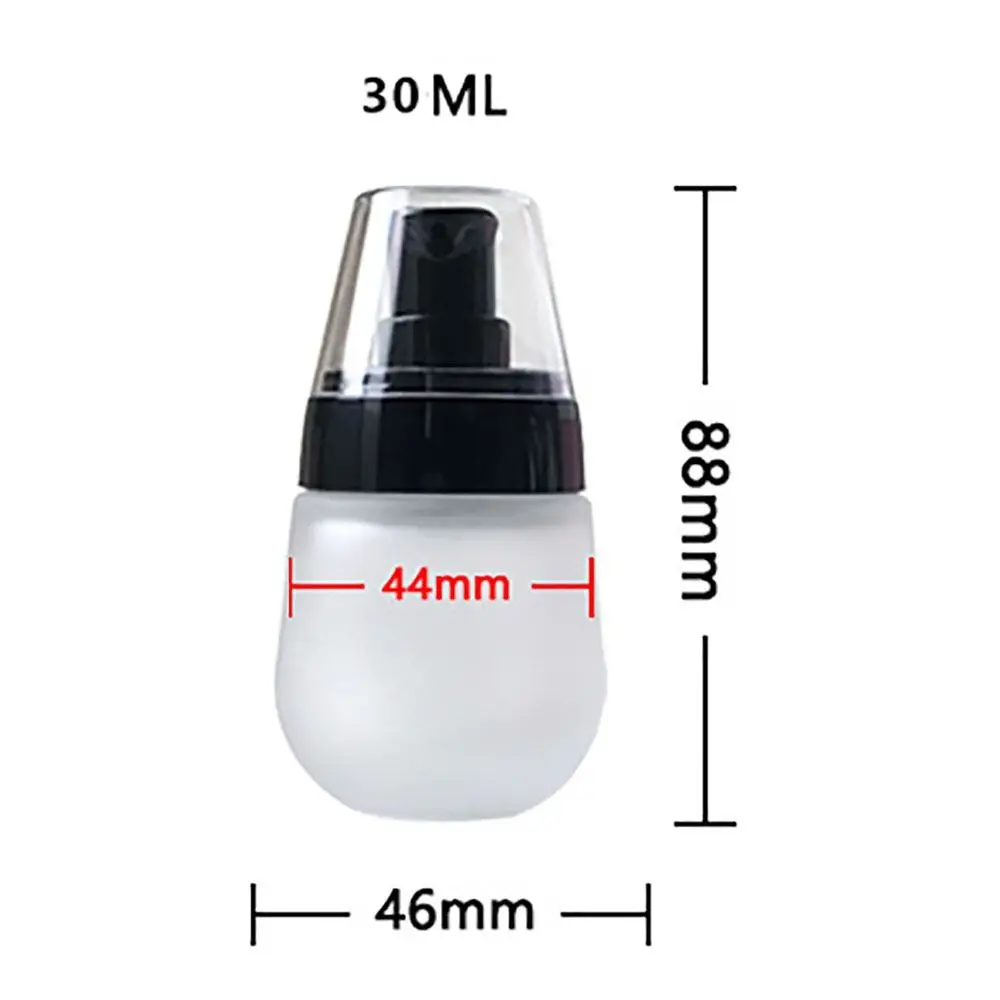 Botella de loción de vidrio esmerilado, contenedor de loción recargable multifuncional de 30ML, dispensador de loción portátil vacío