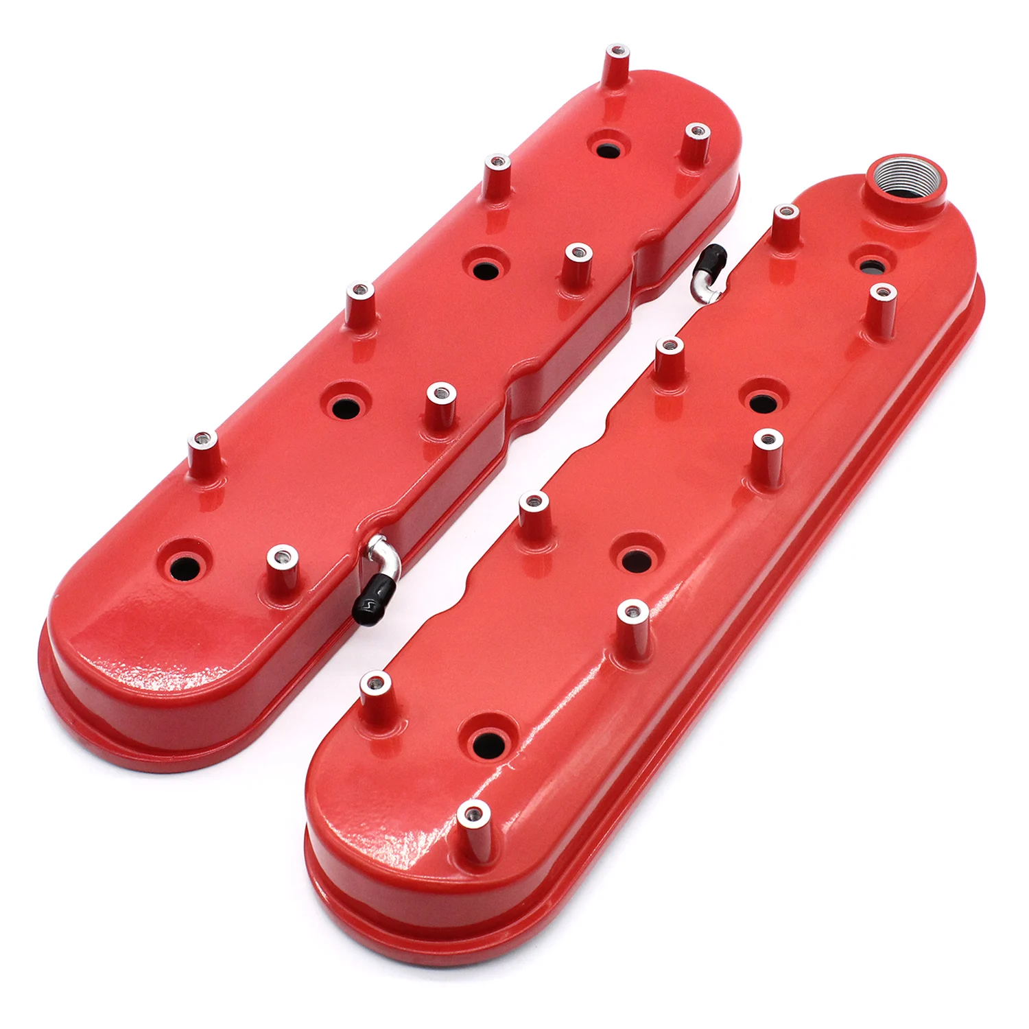 2 stücke Neue Aluminium Glanz Rot Hohe LS Ventil Abdeckungen Für Chevy LS1 LS2 LS3 LS6 Auto Teile