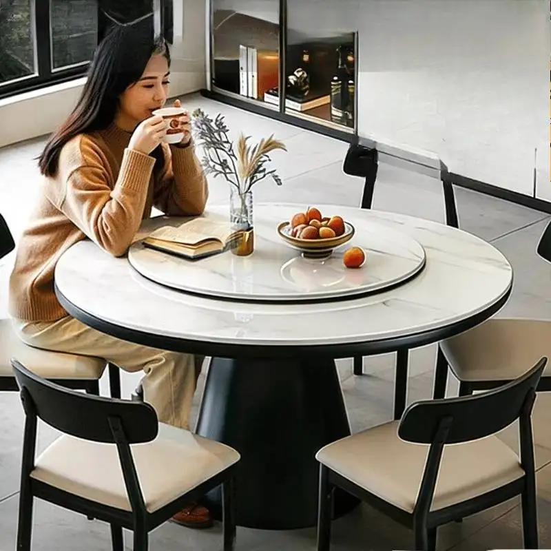 

Round Style White Dining Table Decorations Modern Modern Restaurant Dining Table Kitchen Solid Wood Stoly Do Jadalni Furniture