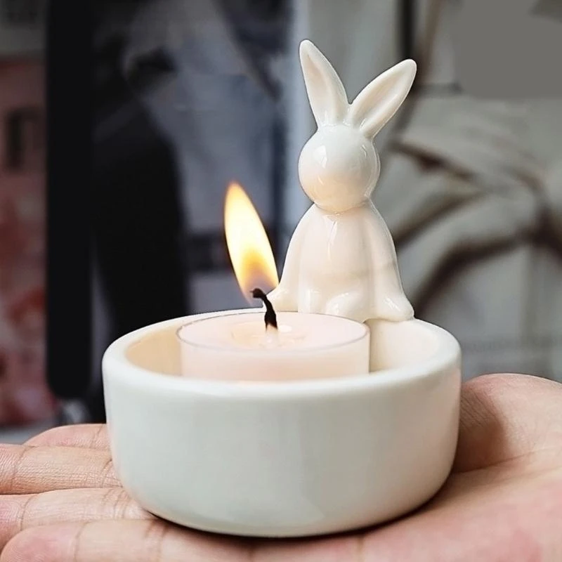 Soporte Candelas Pascua Candeler cerámica Cerámica luz té perfectamente para sala estar