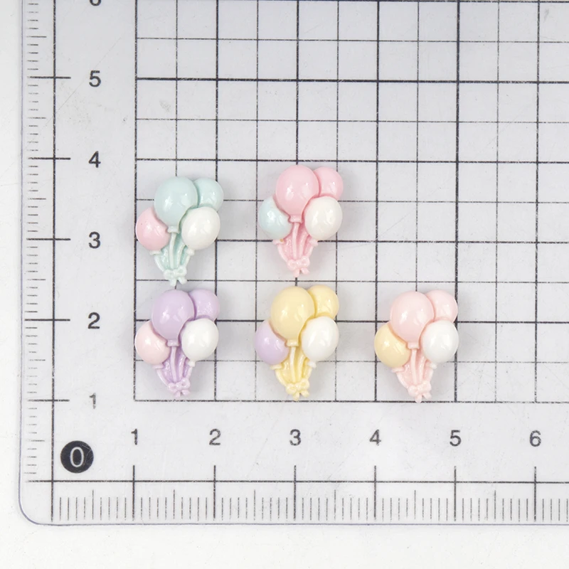 30/300pcs Mini Three Balloons Resin Accessories Patch Scrapbooking Craft DIY Suitable for Children Handmade Materials Decor