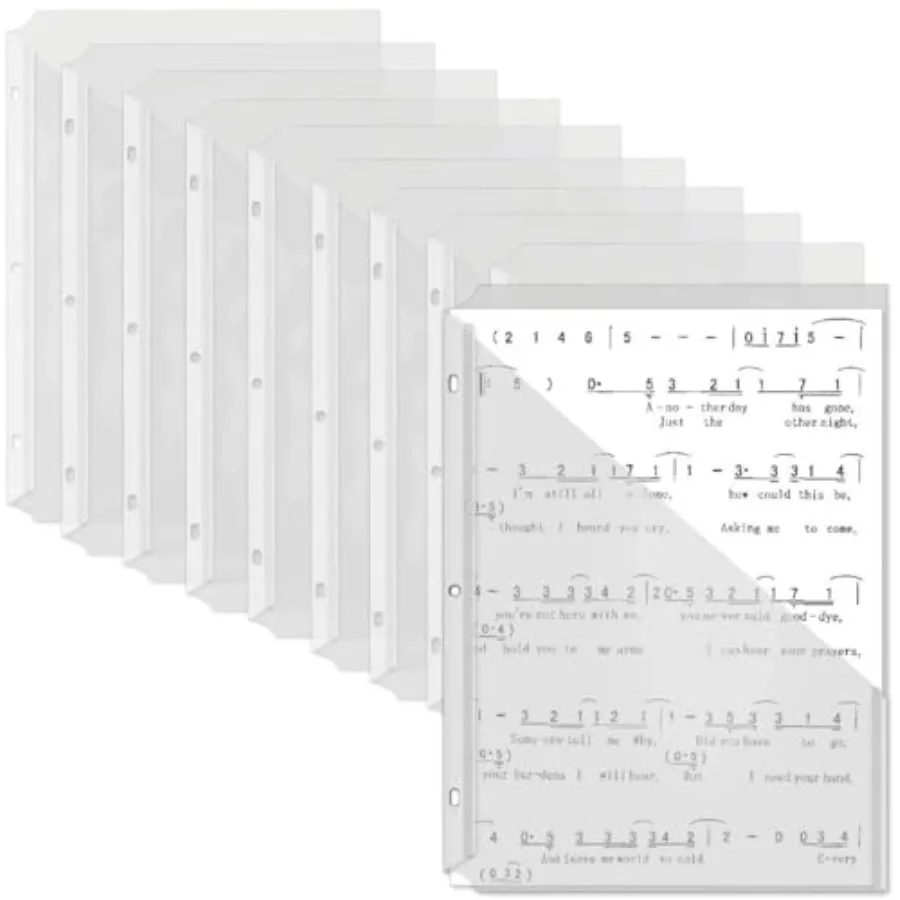 

30Pack 3 Hole Puh Clear Plastic Document FoldersOrganized Up Poly Translucent Slash Slash File Jat US Letter A4 Size 18C 1.8mm