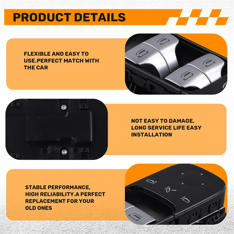 

Efficientt-Left Front Power Master Window Regulator Switch A2069005611 For Benz C-Class W206 C200 2022- Window Control Lift Butt