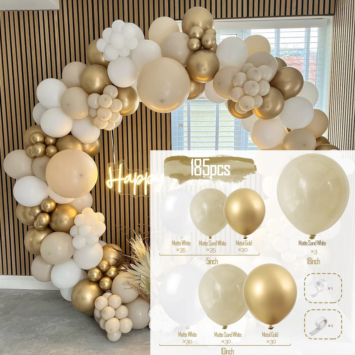 Apricot Coffee Brown Balloons Garland Arch Kit Wedding Birthday Party Decorations Kids Baby Shower Supplies Latex Balloon Globos