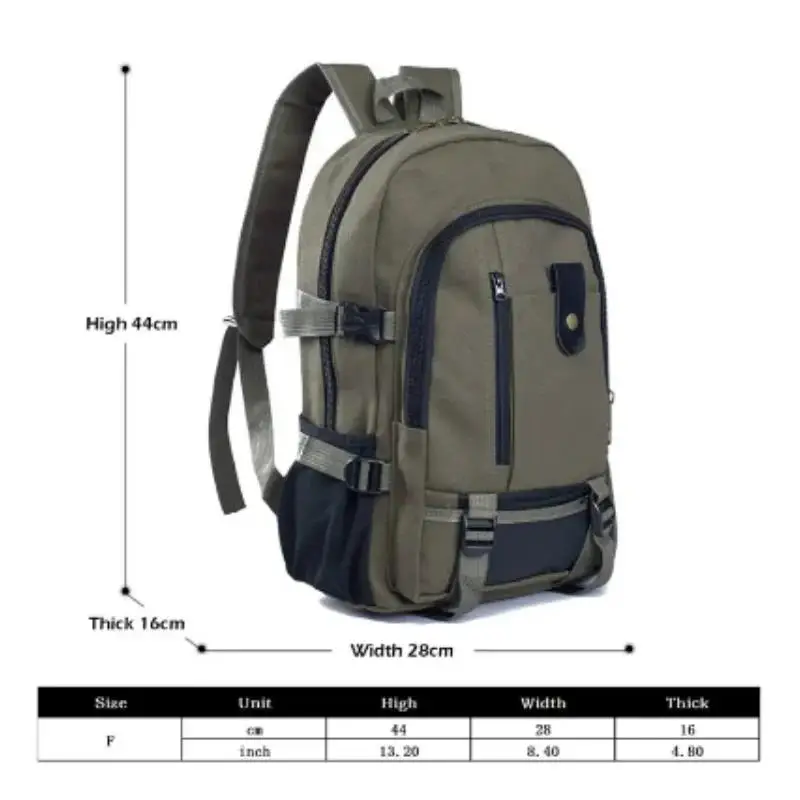 Travel Backpack Men Tactical Militari Mountaineering Bag Canvas Large Capacity Backpacks Outdoor Camping Computer