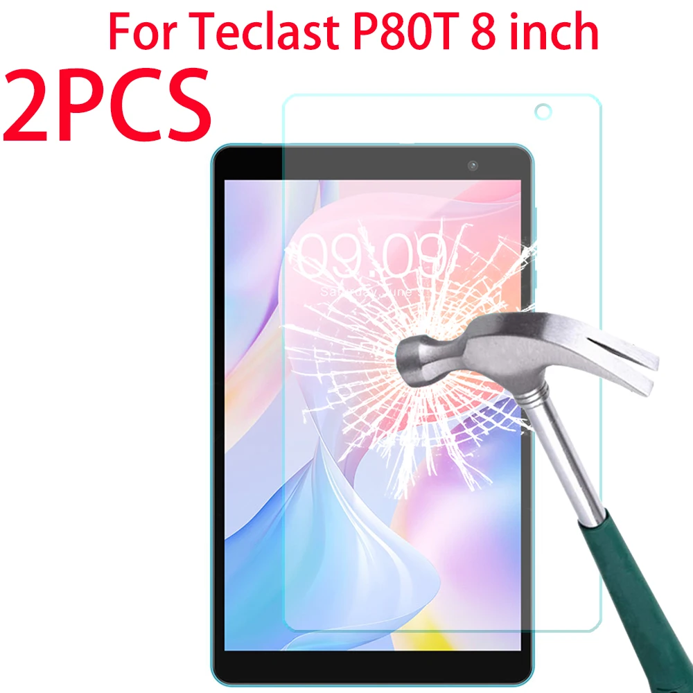 

2 PCS Tempered Glass Screen Protector for Teclast P80T 8 inch Tablet Protective Film Tempered Protective Glass For P80T 8 inch